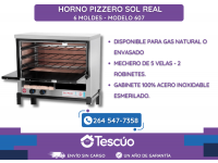 Horno Pizzero Gas 6 Moldes Acero Sol Real Industrial Gas Natural O Envasado - Envo Sin Cargo- Un Ao De Garanta