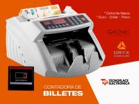 Maquina Contadora De Billetes / Oryx - Gadnic / Detecta Falsos / Euro - Dólar - Peso / Con Visor Extra /garantía Oficial