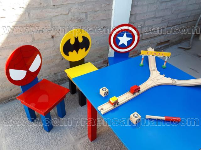 Mesa infantil con sillita - Mesa infantil de madera - Silla Infantil  Personalizada - Mobiliario Infantil - Juguetines