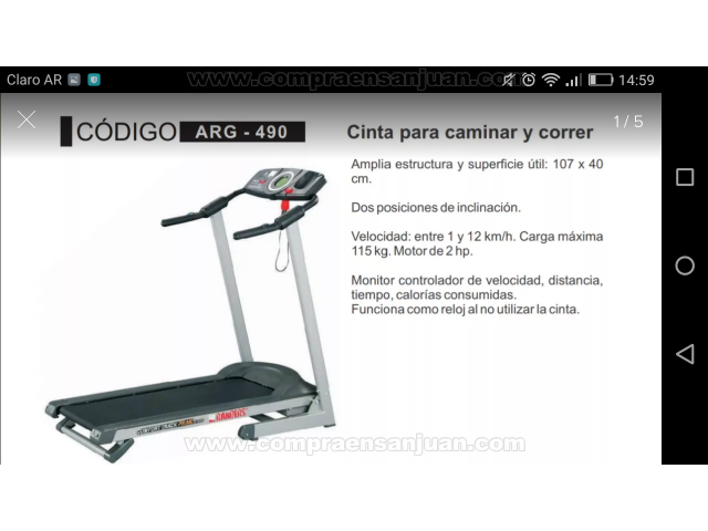 Cinta para Caminar y Correr Profesional ARG-850 RX0 – Equipamientos FOX