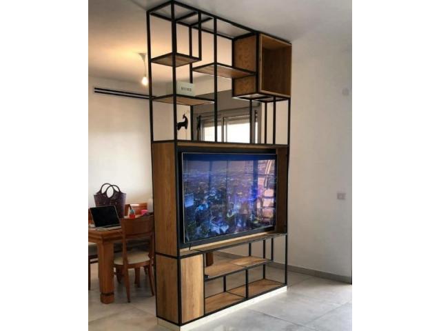 Mueble De Tv Industrial De Hierro Y Madera