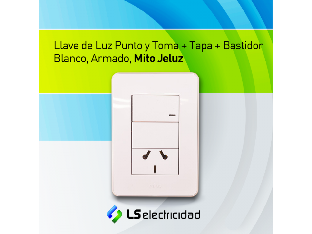 Llave De Luz Armada Punto Y Toma Completo - Jeluz