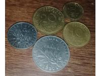 Lote 5 Monedas Francesas