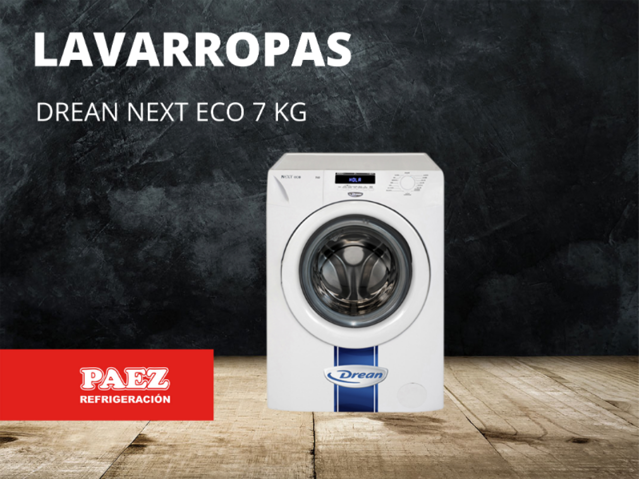 Lavarropas Carga Frontal 7 Kg Blanco Drean - NEXT 7.10 ECO, Lavarropas, Lavado