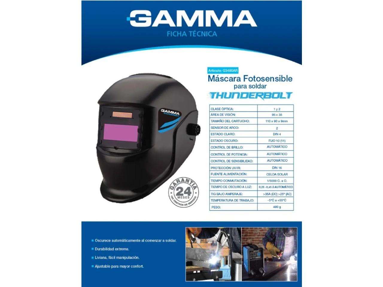 Careta para Soldar GAMMA G3480 Fotosensible Electrónica