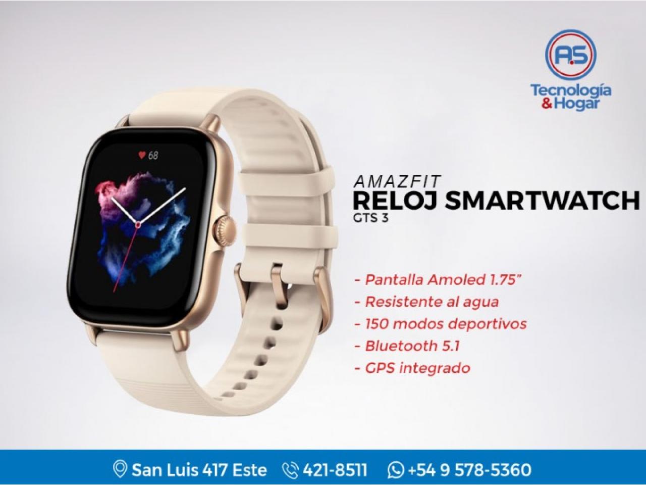 Reloj Inteligente Smartwatch Amazfit Gts 2 Negro Deportivo Sumergible Gps