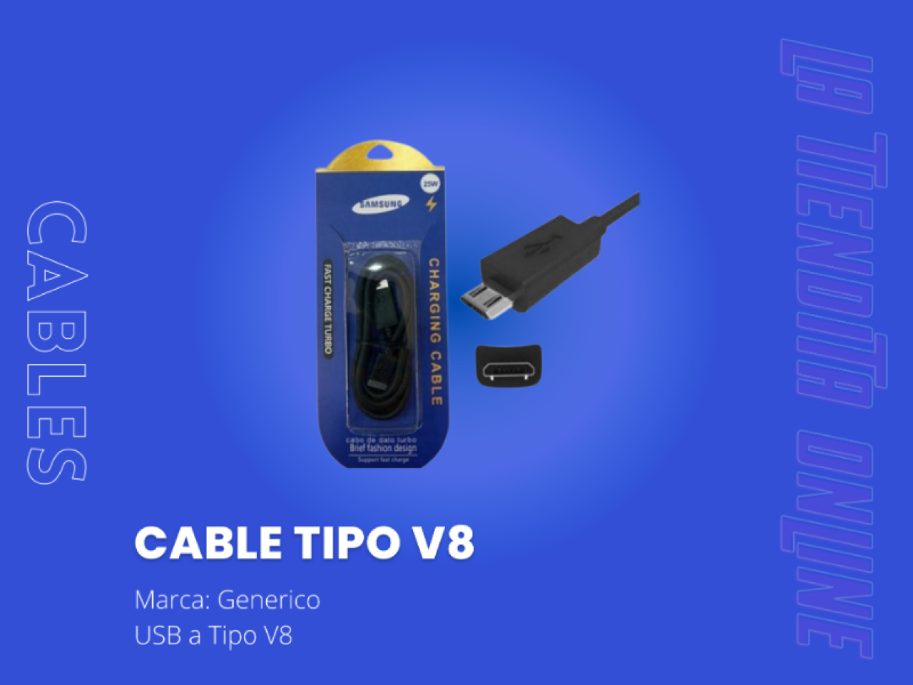 Cable Micro USB Reforzado Tela Dinax 3.1 AMP V8 Carga Rápida