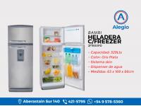 Heladera Bambi 2f1600pd - Con Freezer - 329 Litros - Dispenser Agua - Gris - Nuevos - Garantia