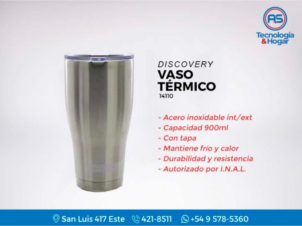Vaso Termico Discovery 14012/14013 Negro/blanco - Acero Inoxidable
