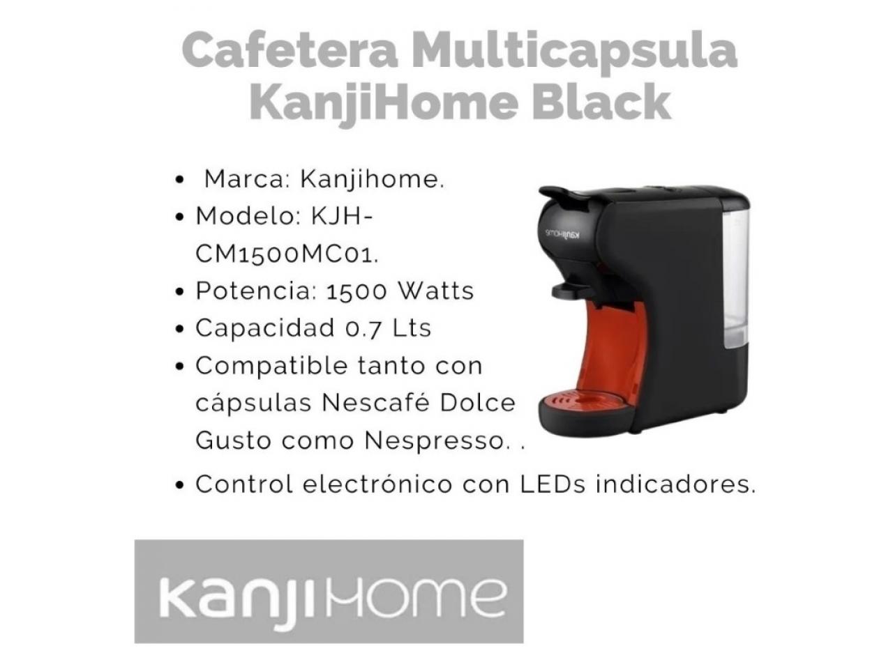 #9989; Cafetera Expresso Automática Multicápsula Nespresso Dolce Gusto  Moka Cafe Molido Kanjihome Black - Nuevo Cuotas - Comprá en San Juan