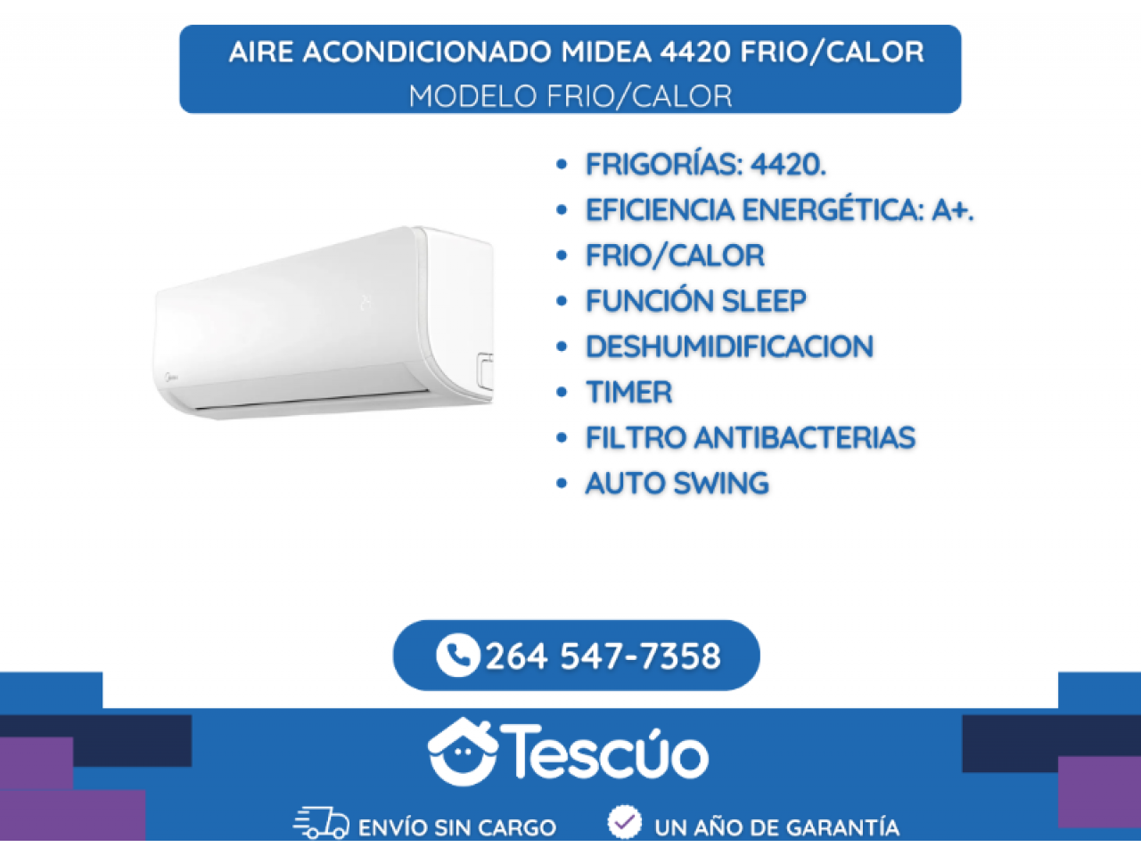 Aire acondicionado 4500 frigorias