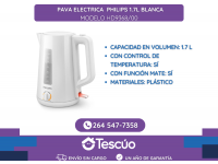 Pava Electrica Atma Pe1821ap2 1.7lts Selector De Temperatura Para