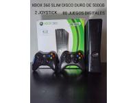 Xbox 360 Slim Rgh 80 Juegos/ 2joystick/ 500gb