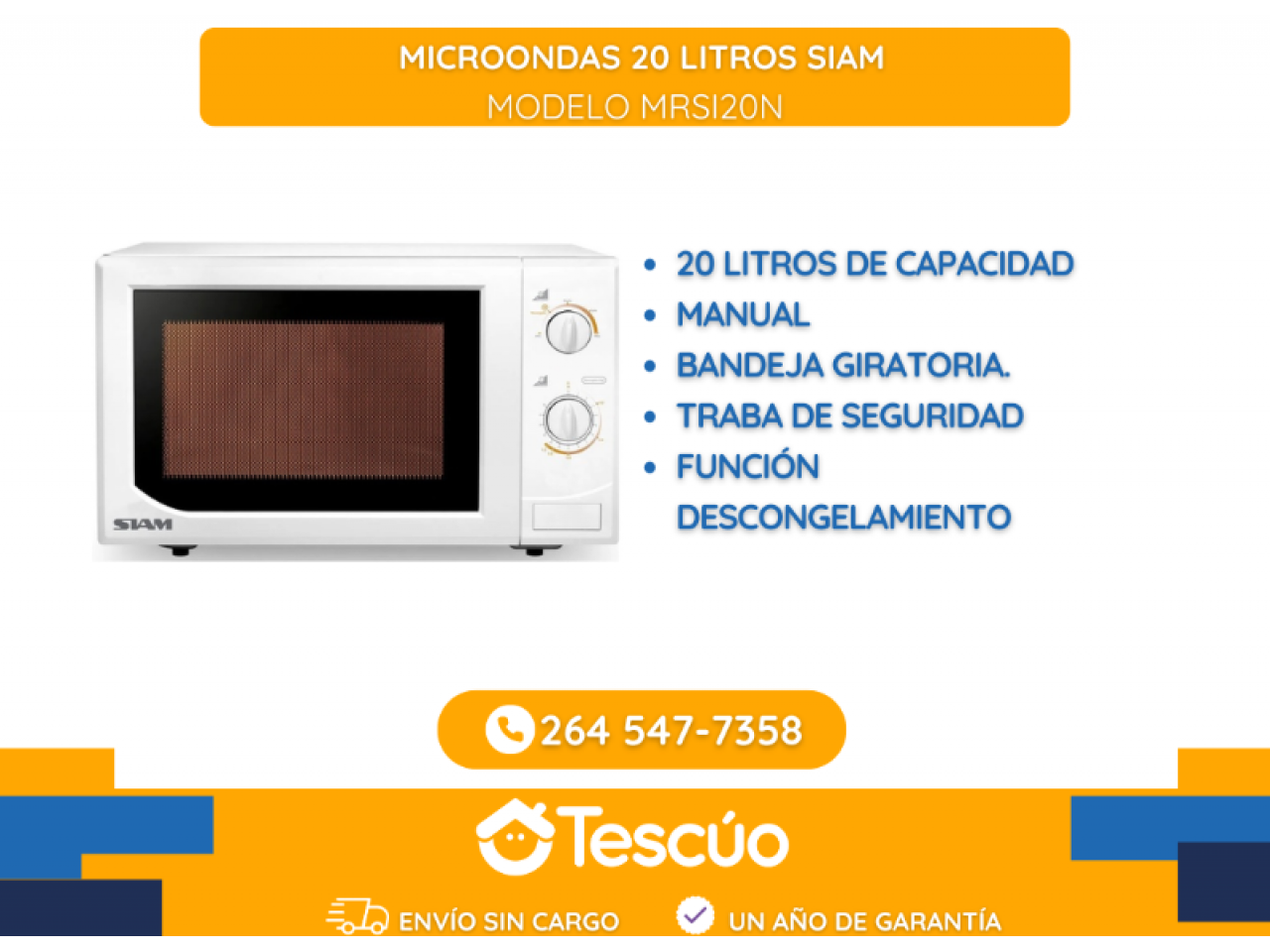 Microondas para camión 20 litros