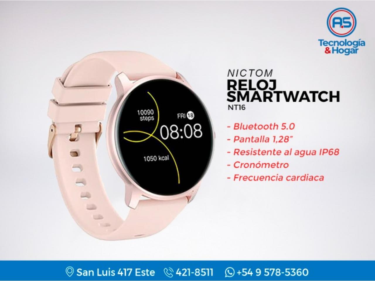 Reloj Inteligente Mujer Smartwatch NT16 Rosa Bluetooth Android IOS