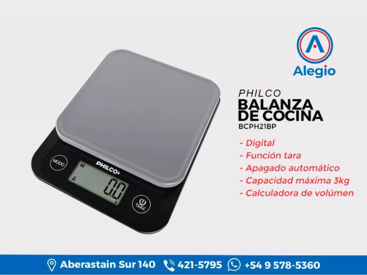 Balanza De Cocina Digital Philco 3 KG Bcph21bp