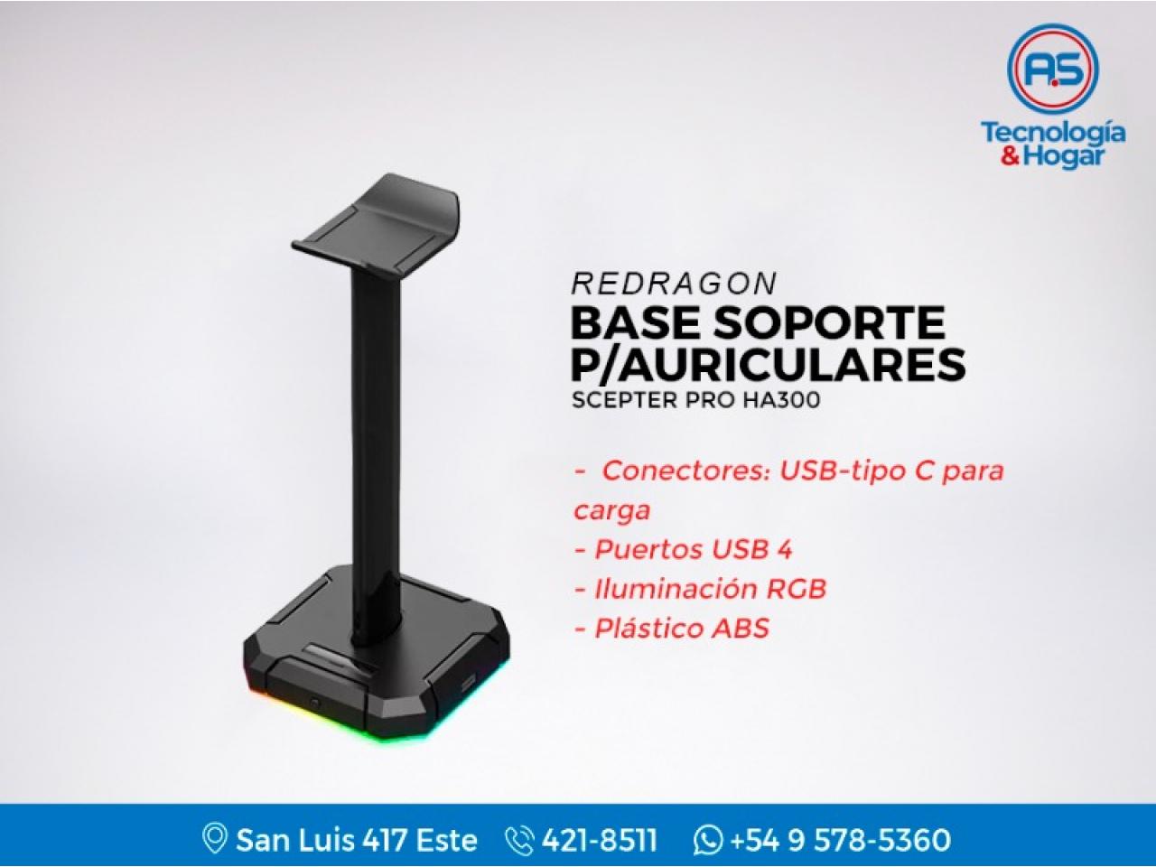 Comprá Soporte para Auricular Redragon RED-HA300 Scepter Pro