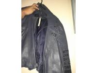 Campera De Cuero Azul