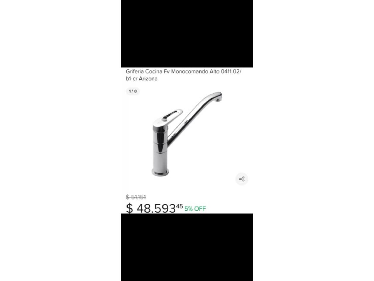 Monocomando Mesada Alto De Cocina Fv Arizona Compr en San Juan