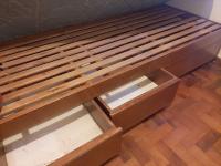 Cama De Madera Lustrada 1 Pl.
