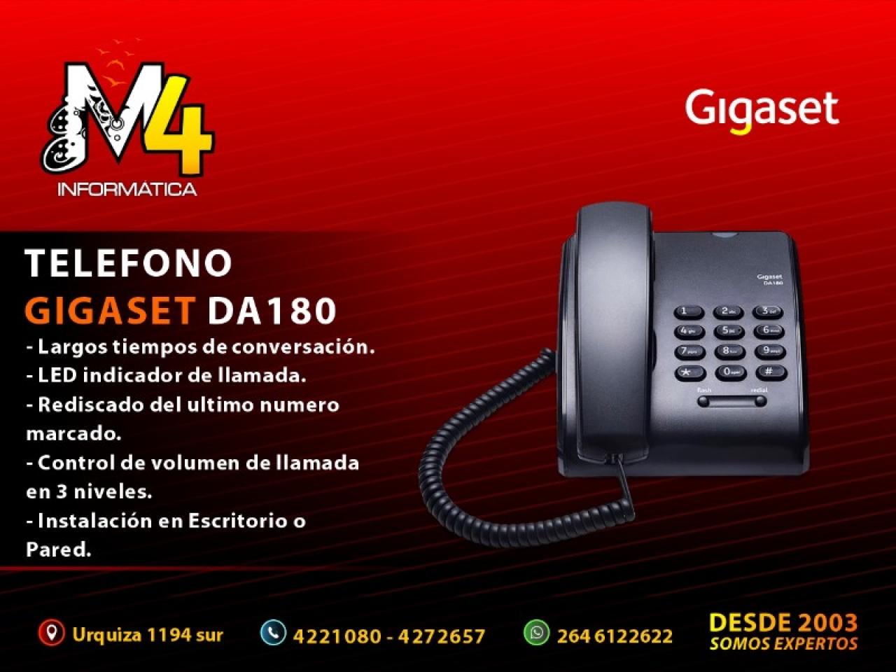 Teléfono Fijo Gigaset DA180 Negro