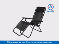 Silla Reposera Plegable Gravedad Cero Alpina Relax Master 175 Negro - Nuevo (#83963)