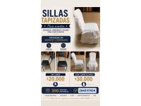 Sillas Tapizadas Con Ca�o Reforzado