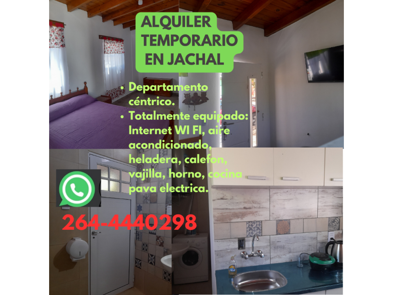 Departamento Temporario En Jachal