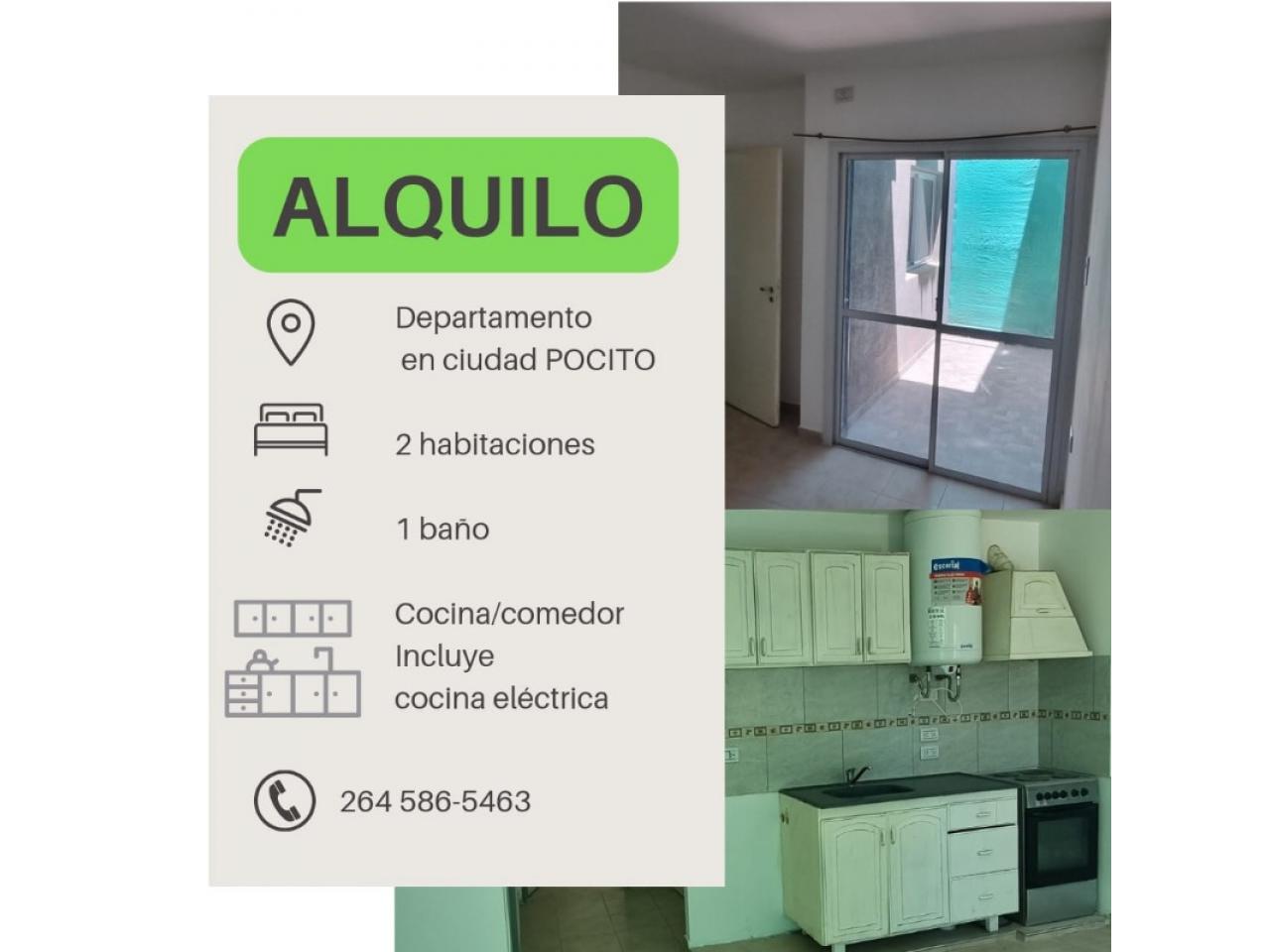 Alquilo Departamento Pocito A 2 Cuadras Del Centro Comprá en San Juan