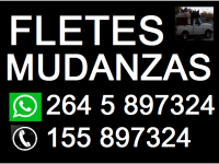 📌 Fletes, Mudanzas. 264-5-897324, C/jaula Ford F100. También Whatsapp👍 Solicite Ayudantes