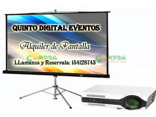 Alquiler De Pantalla Y Proyector Para Eventos - Comprá en San Juan